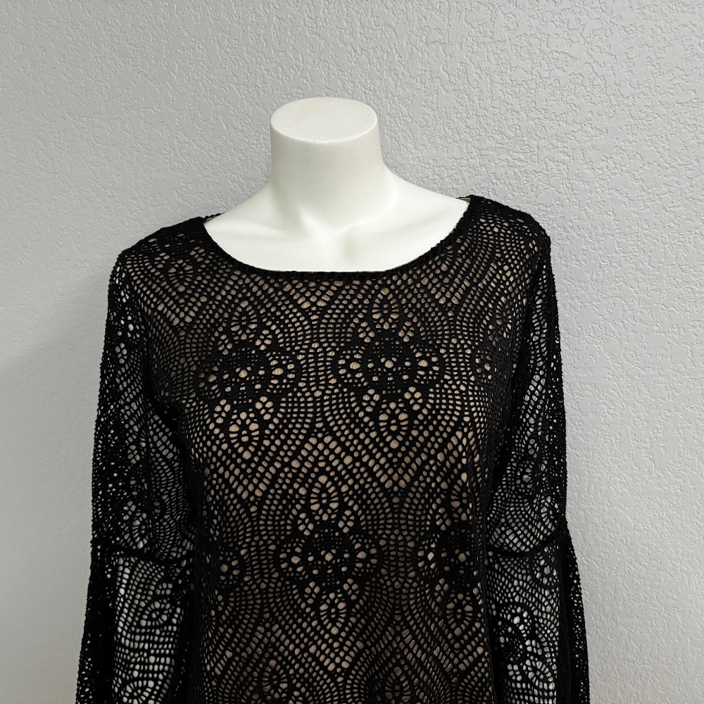 Emma & Michele Black Lined Lace Dress - Picture 2 of 10